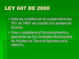 LEY 607 DE 2000
