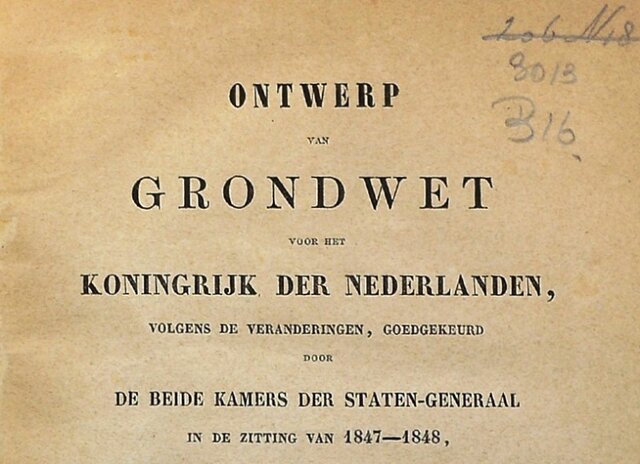 De Nederlandse grondwet die in 1848 tot stand kwam was zeer modern