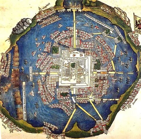 Tenochtitlan presa dagli Spagnoli