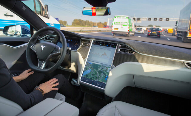Self driving Tesla