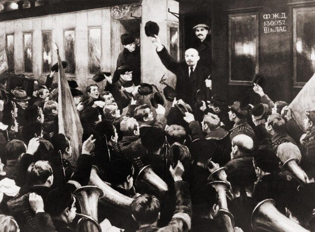 Vladimir Lenin returns to Petrograd