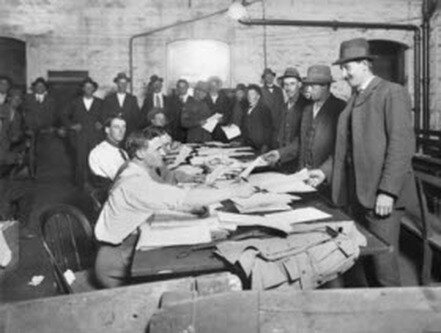 The first military draft since the Civil War