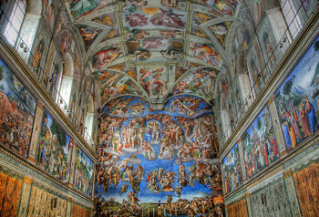 miguel Ángel pinta la bóveda de la CAPILLA SIXTINA, en Roma (1508-1512)