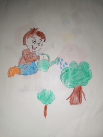 me enseñaron a plantar arboles y me explicaron lo importante que son