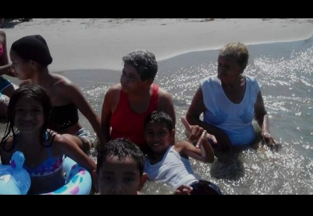 Day at the beach with my grandmother