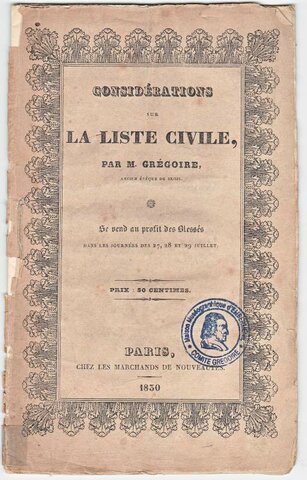 conflit par apport au contrôle de la liste civile