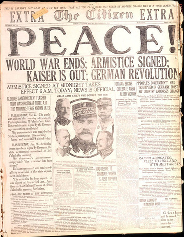Germany ask the Allies for an armistice