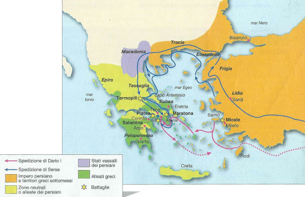 Début des guerres médiques (jusqu'en 480)