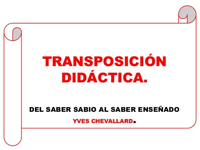 Transposición didáctica