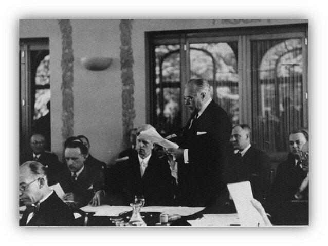 Signing the Treaty of Evian