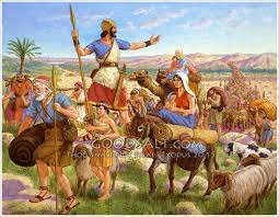Joshua leads the jews to promised land