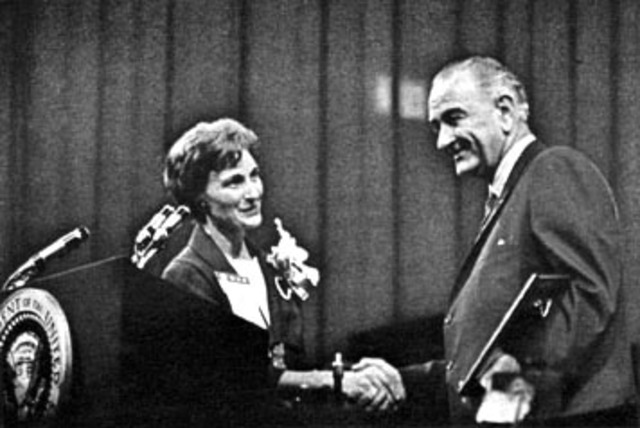 President Johnson ratifies the NEA