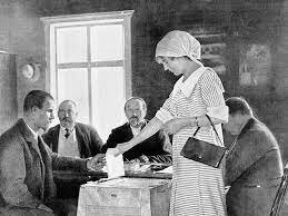 First time in history a woman is allowed to vote