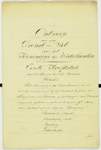 eerste Nederlandse grondwet