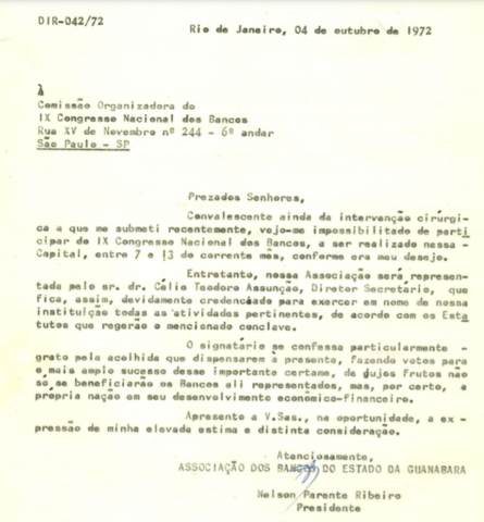 Participação da Associação no IX Congresso Nacional de Bancos, em São Paulo