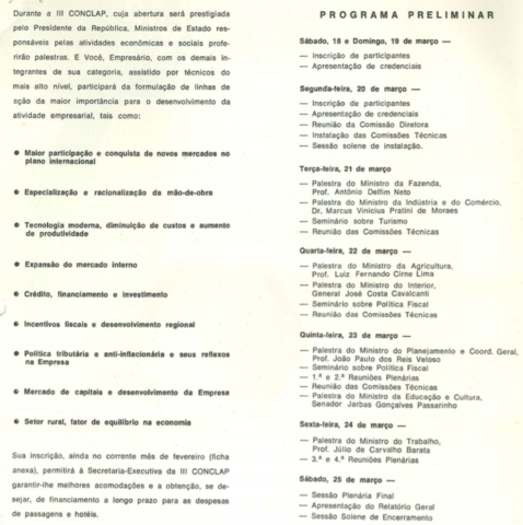 III CONCLAP - Conferência Nacional das Classes Produtoras