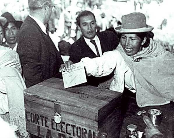 Voto universal en Bolivia