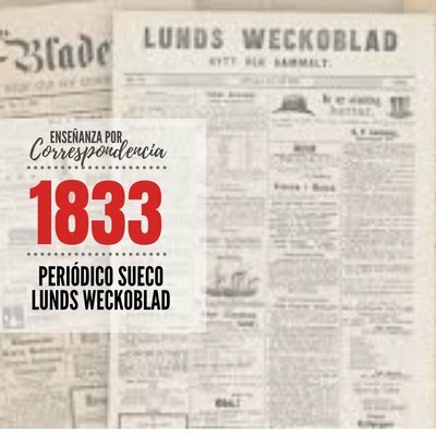 Periódico sueco Lunds Weckoblad