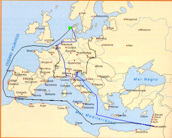 O Cavaleiro parte para a Dinamarca.