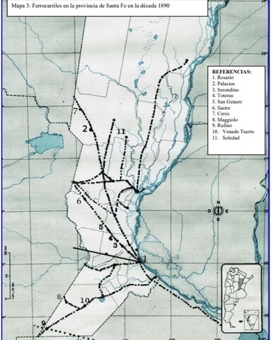 Extensión en la provincia de Santa Fe.