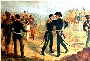 Delegó el mando a San Martín.