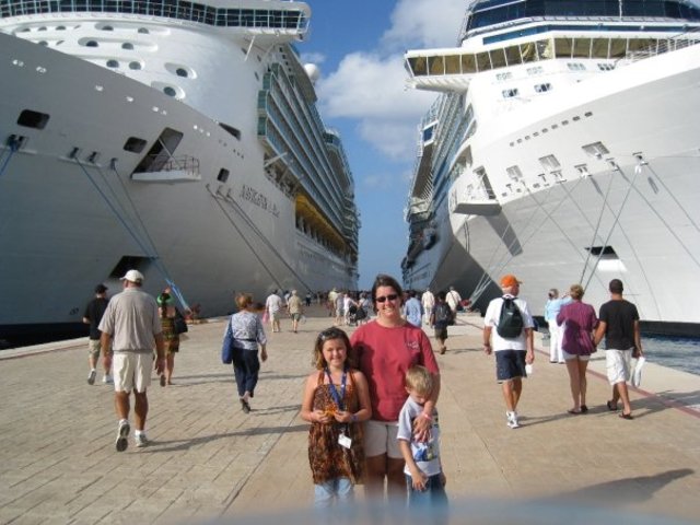 Here  is me getting off  the cruise  at Mexico.