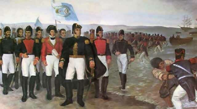 3) Desembarco de San Martín en Paracas