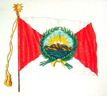 Establecimiento de la primera bandera y escudo del Perú