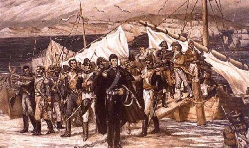 La llegada de San Martin a Pisco