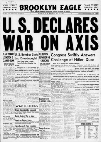 U.S.A & Britain declare war on Japan