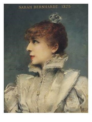 Louise Abbema, Portrait of Sarah Bernhardt (1875), 28 x 23 cm, Carnavalet Museum, Oil, Canvas