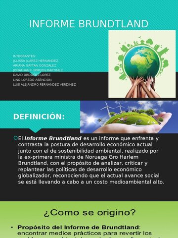 Se crea el documento de Brundtland