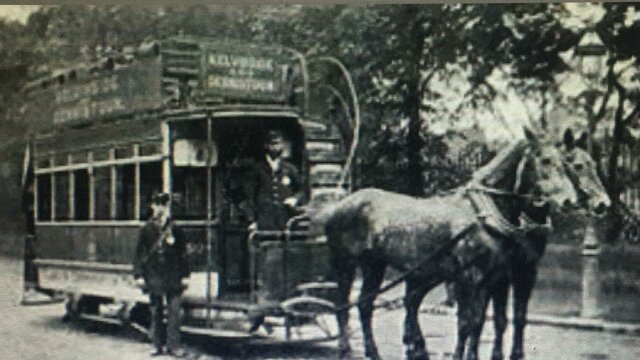 The inauguration of a tram line: