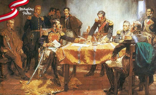 Firma de la acta para la independencia del perú