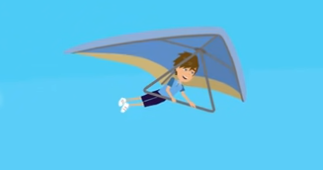 fly in a hang-glider