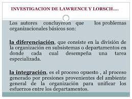 Teoría Situacional y Contingencia. Aportes de Lawrence y Lorsch
