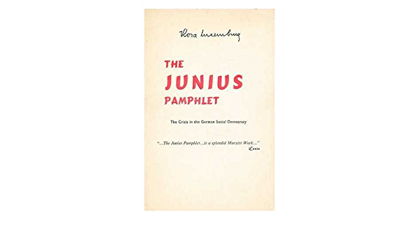 Escribe el Junius Pamphlet, escrito antibelicista