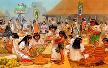 Aztecas y tianguis