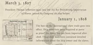 Act Prohibiting Importation of Slaves