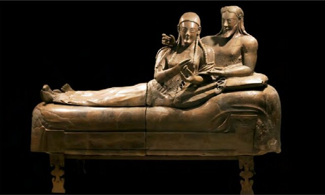 Gli Etruschi, profughi dell'Asia Minore, si stanziano in Italia: Toscana ed alto Lazio