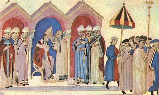 Il papa Clemente V elegge Avignone, in Francia, sede provvisoria del papato: la cosiddetta cattività avignonese; durò fino al 1376 d. C