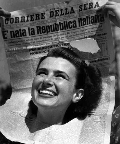 1946 d.C. L'Italia diviene una repubblica