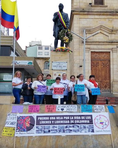 Organización de Velatón por Líderes y Lideresas Colombianas