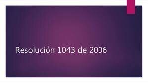 Resolucion 1043-2006