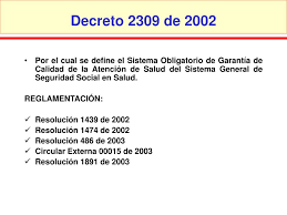 Decreto 2309 de 2002
