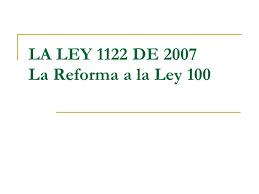 Ley 1122 de 2007