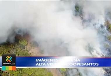 Incendio de más de 20mil mts en Santa María de Dota