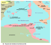 Les rois vandales règnes sur le royaume de l'actuelle Tunisie