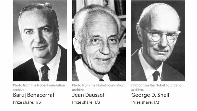 George Snell, Jean Dausset y Baruj Benacerraf