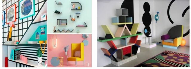 El movimiento Memphis y escuela de San Francisco.